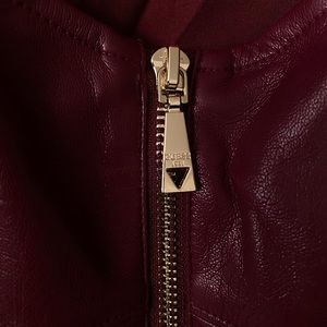 Guess fuax leather crop top (Small)
